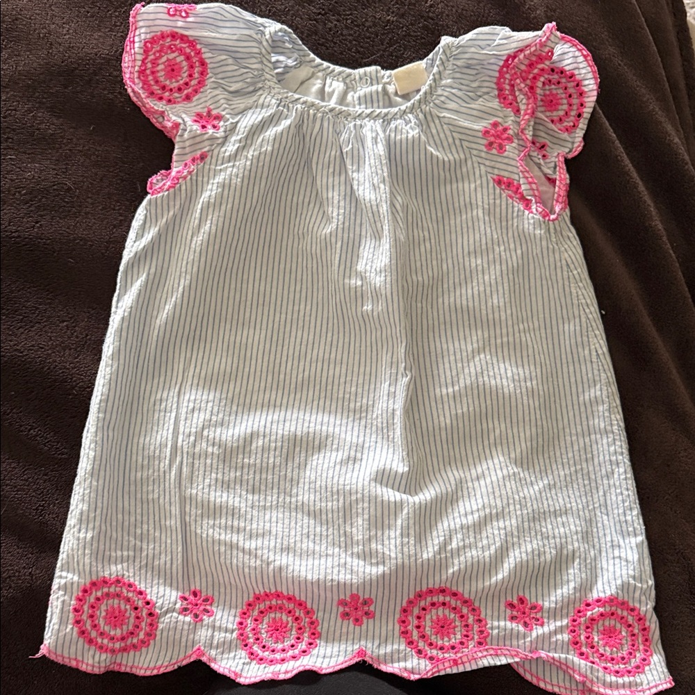 Tea Collection Blue and White Striped Baby Dress